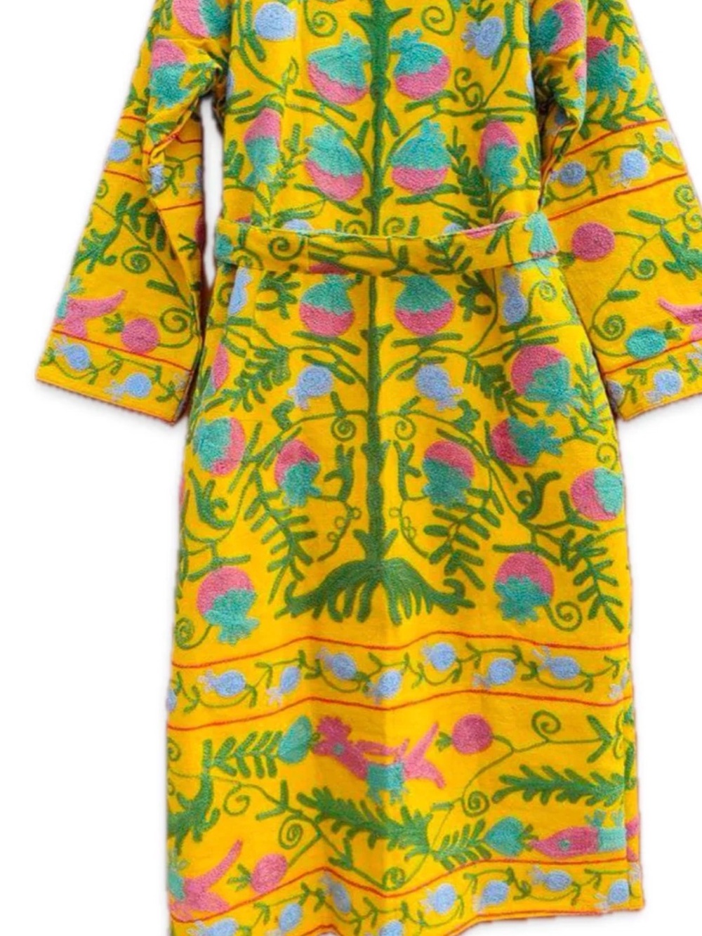 Suzani Embroidery Kimono Robe